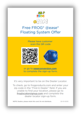 QR Card for the Free FROG @ease Floating System Offer