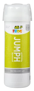 Frontview angle in green bottle: FROG JumpH™ pH increaser.