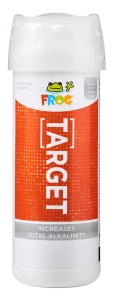 Frontview angle in red bottle: FROG TArget™ Total Alkalinity Increaser.
